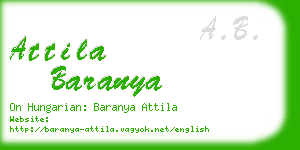 attila baranya business card